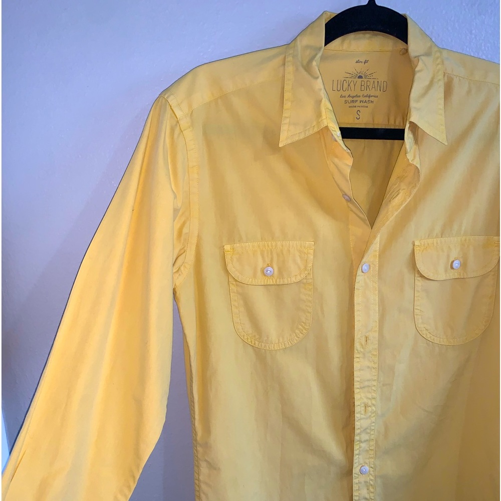 Lucky Brand slim fit Men’s long sleeve button up shirt |dressy |casual|surf wash